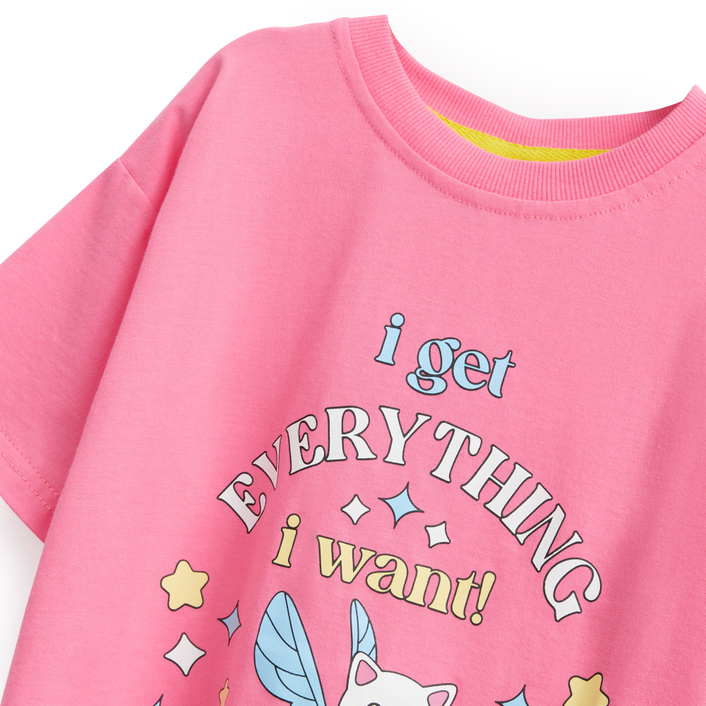 Happy Baby футболка детская Bright pink (cat)