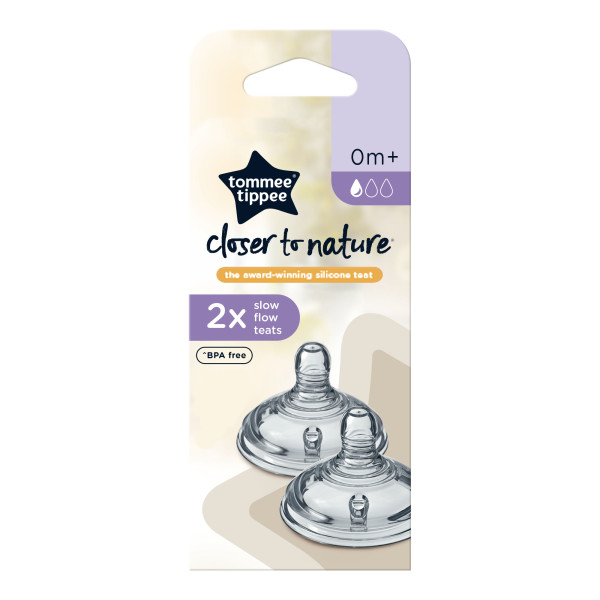 Tommee Tippee соска силиконовая для бутылочки Closer to nature, медленный поток, 0+, 2 шт. - фото  5