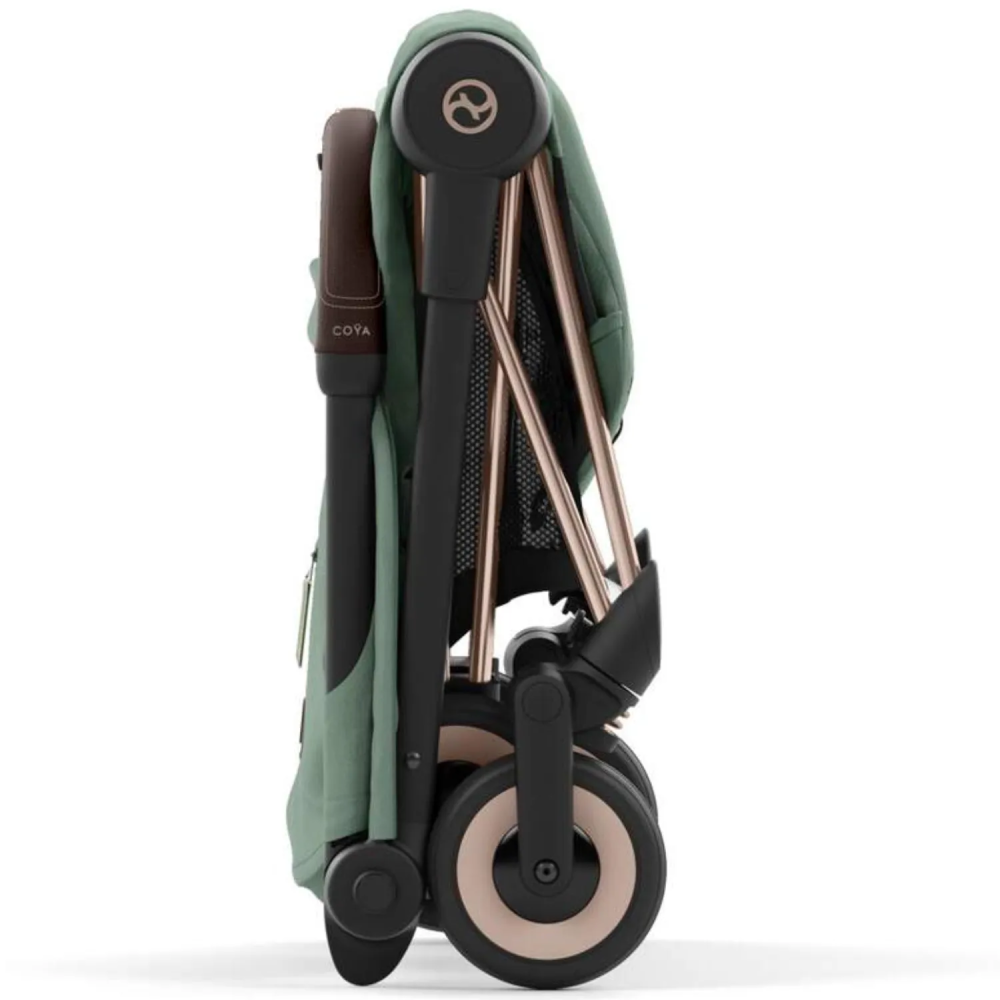 Cybex Коляска Coya Rosegold Leaf Green с дождевиком и бампером - фото  9