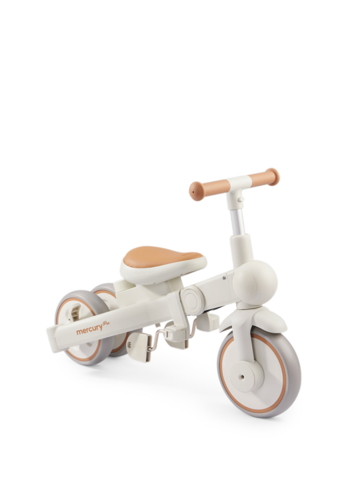 Happy Baby велосипед складной трёхколёсный Mercury Pro, milky - фото  4