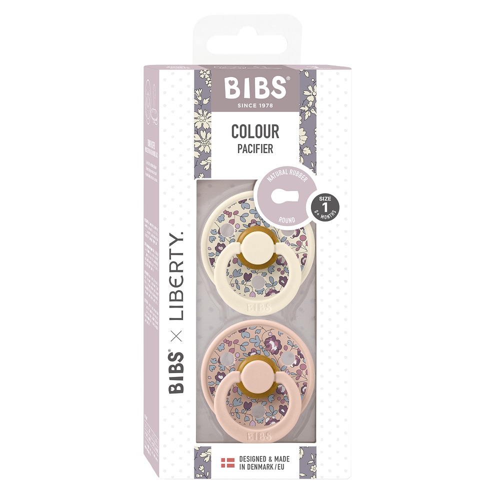 BIBS набор пустышек латексных Liberty Colour 2 штуки, Eloise/Blush