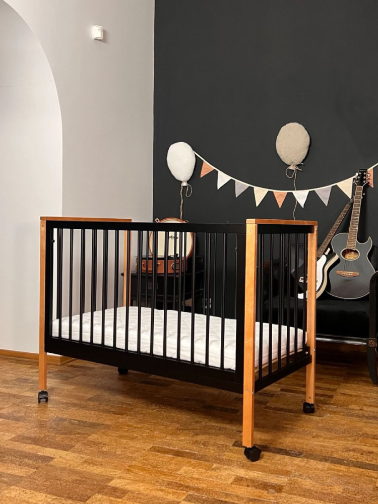 OLANT кровать приставная Элвис (Elvis) черный янтарь