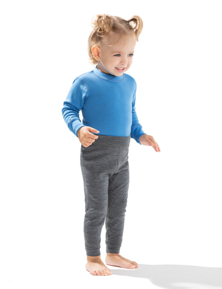 NORVEG штанишки 100% шерсть Soft Kids цвет серый меланж - фото  1