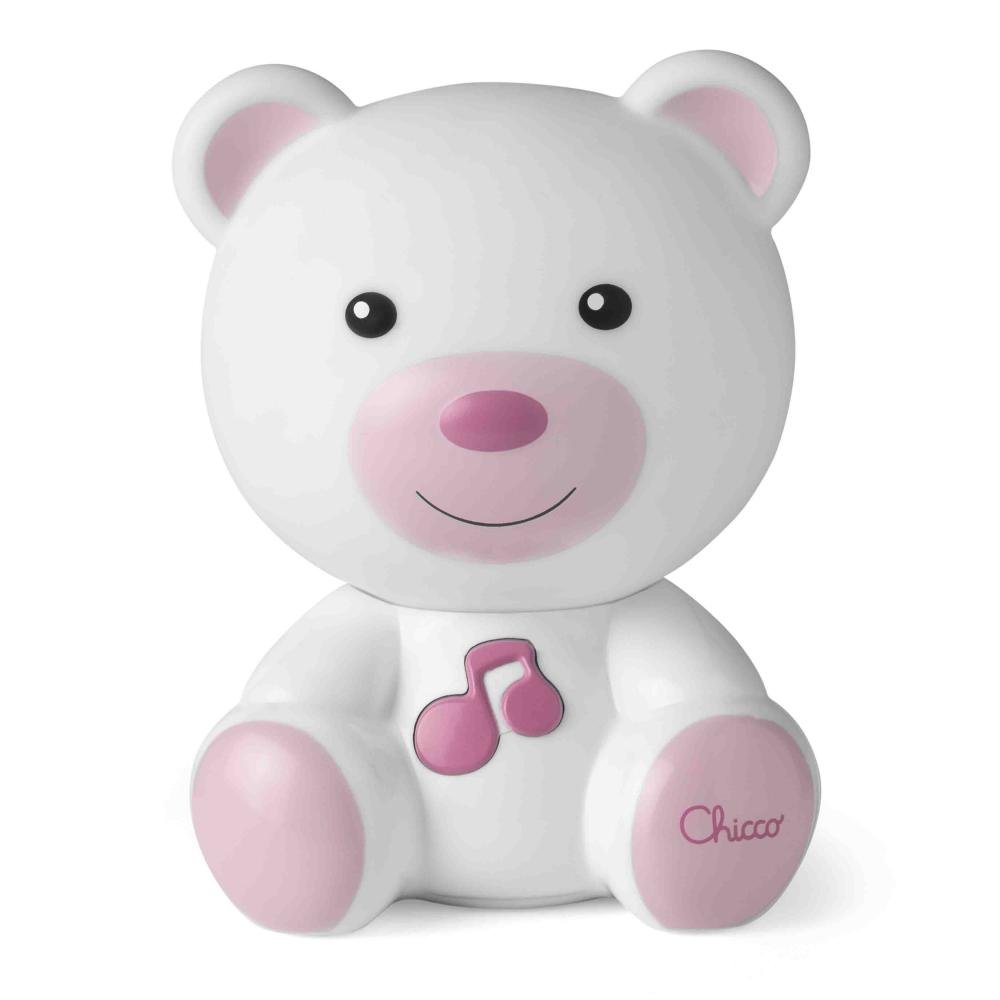 Chicco ночник-мини музыкальный Медвежонок Dreamlight розовый                          