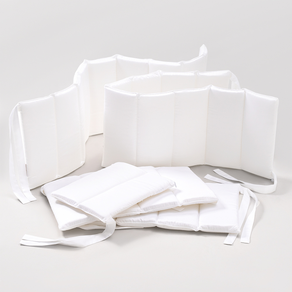 Perina защита для детской кроватки (фенс-бортик) &quot;Sateen Collection&quot; (белый)