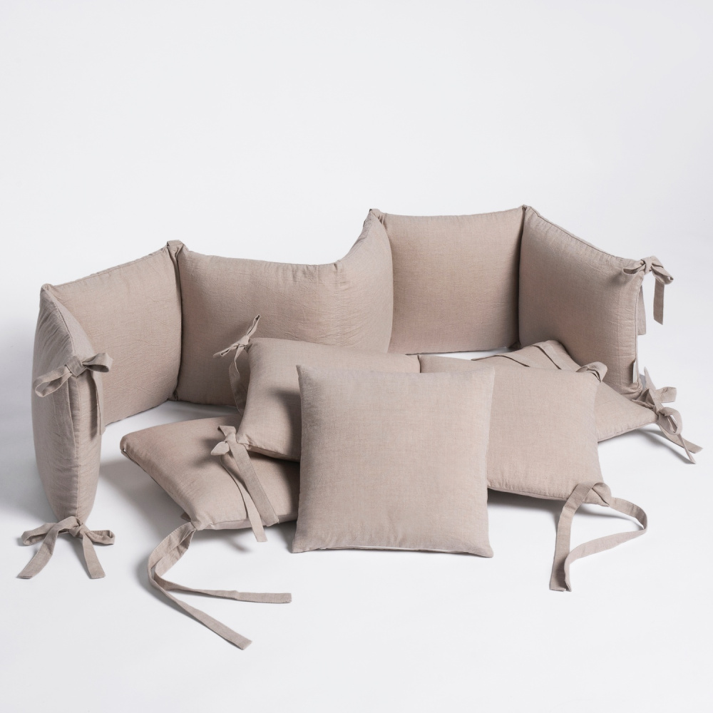 Perina защита для детской кроватки (бампер универсальный) &quot;Soft Cotton&quot; (песочный) 