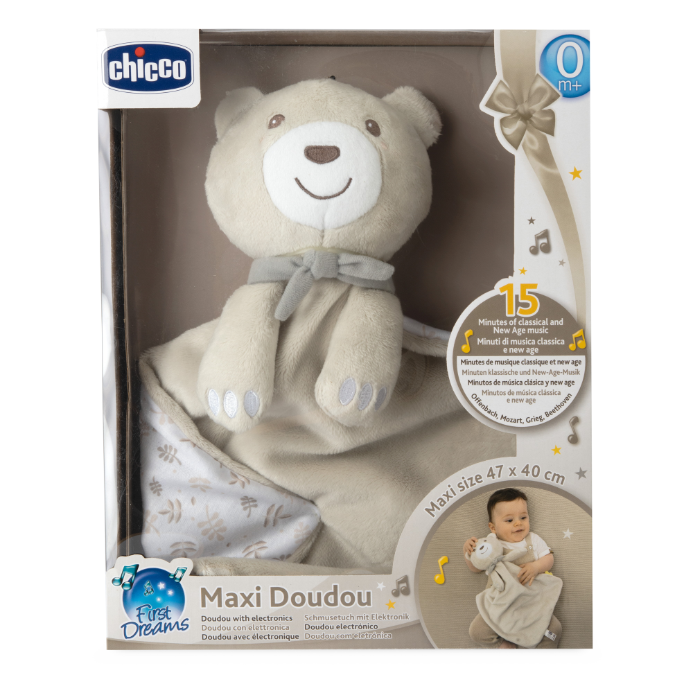 Chicco игрушка-комфортер для сна мягкая Музыкальный Мишка Maxi - фото  4