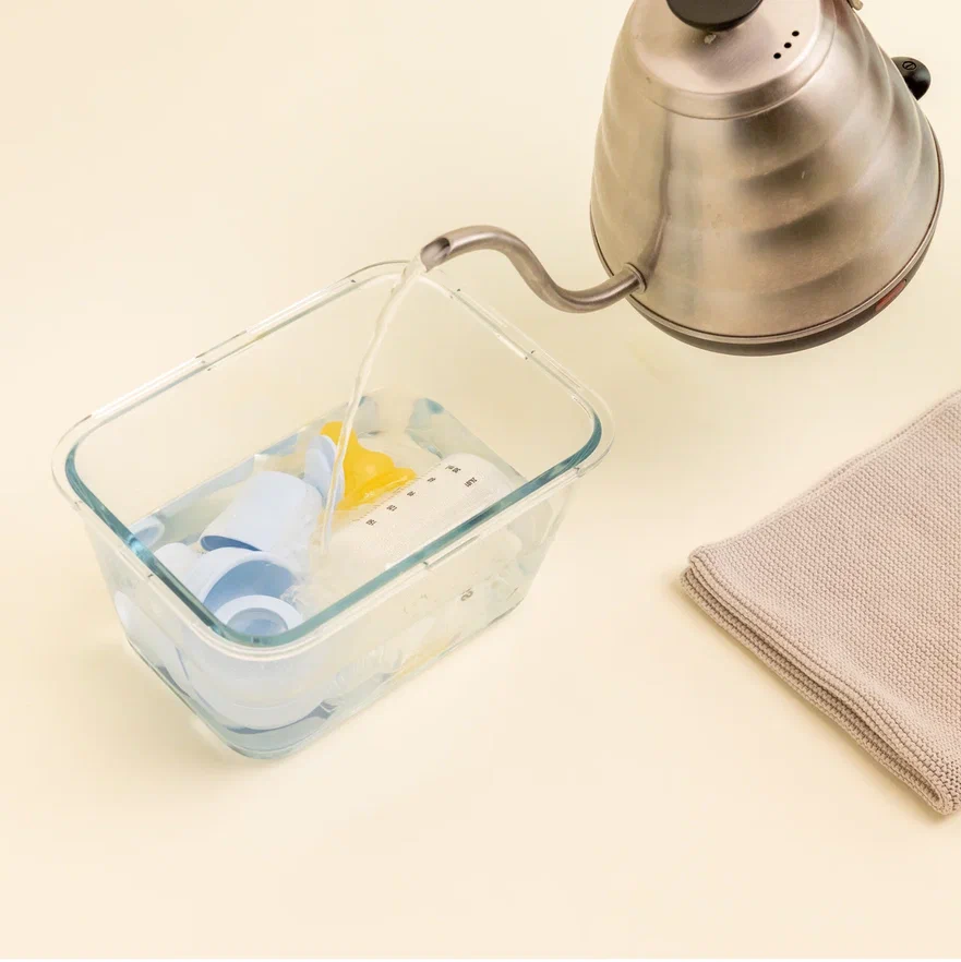 BIBS бутылочка для кормления 150 мл в комплекте с латексной соской медленный поток, Baby Blue - фото  7