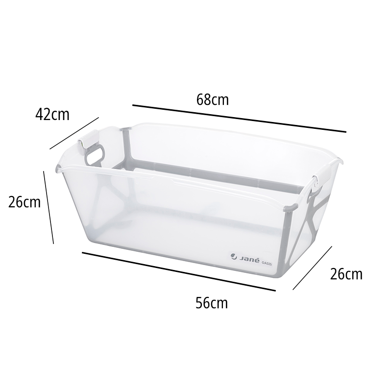 JANE комплект: ванночка складная+подставка+горка для купания Oasis White - фото  5