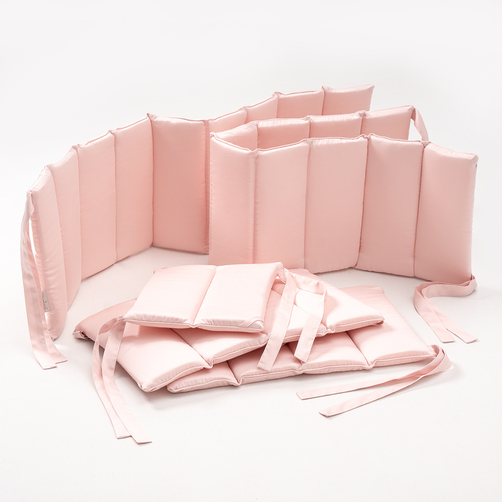 Perina защита для детской кроватки (фенс-бортик) &quot;Sateen Collection&quot; (розовый)