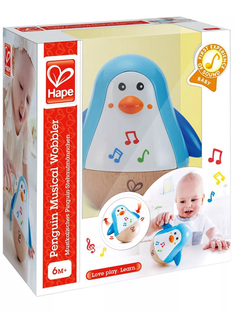 Hape игрушка - неваляшка Пингвин музыкальный - фото  4