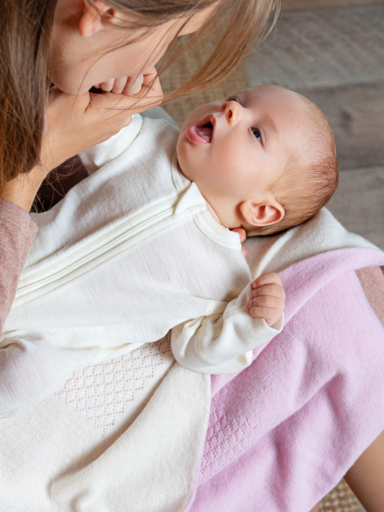 OLANT BABY комбинезон шерсть 100%, термобелье, на молнии, молочный - фото  5