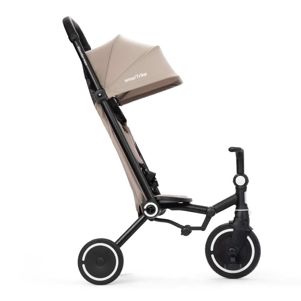 SMARTRIKE Трехколесный складной велосипед Wonder max, Stone Beige - фото  6