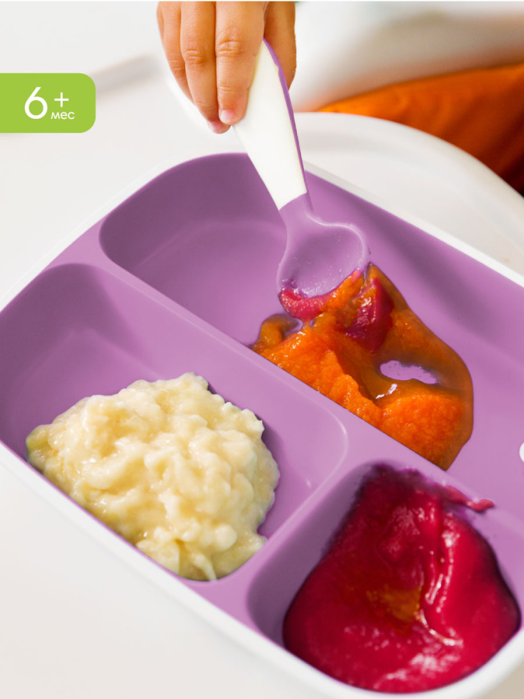 Munchkin тарелки детские секционные Splash™ набор 2шт. с 6 мес., розовая фиолетовая - фото  9