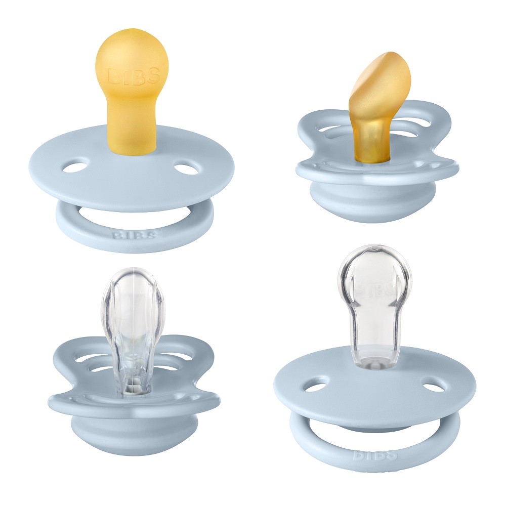 BIBS набор пустышек 0+ Try-it 4 штуки, Baby Blue - фото  2