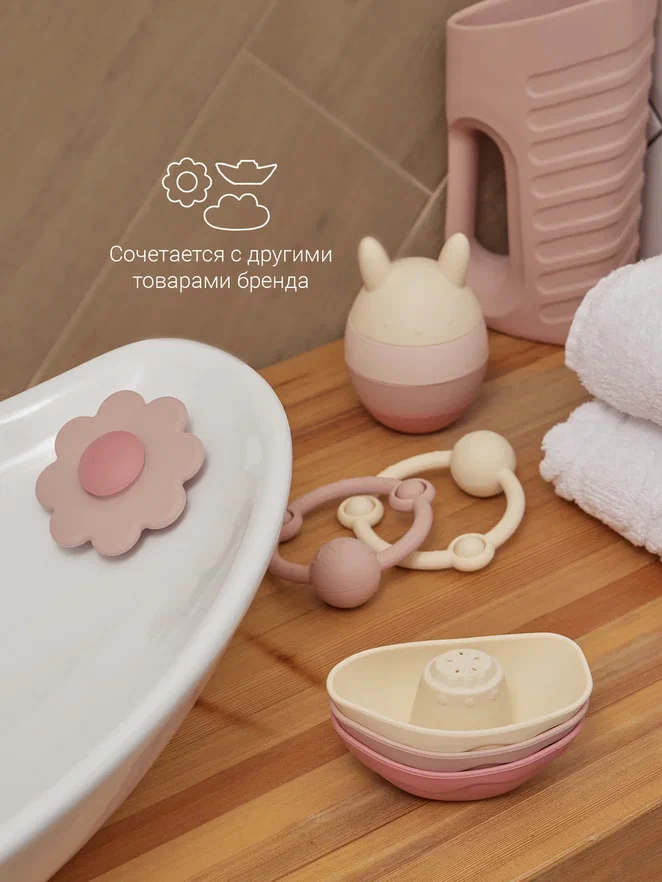 Edda игрушка для ванны Кораблики набор 3 штуки Пудра - фото  9