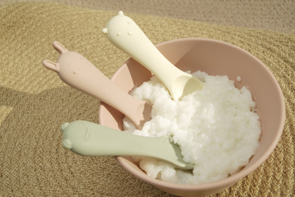 Edda ложка детская набор 3 штуки силикон Пломбир/микс - фото  2