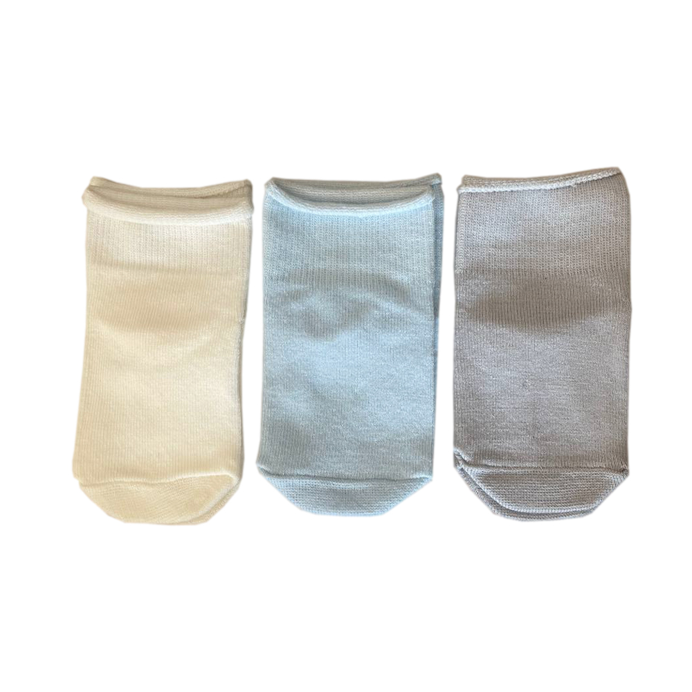 OLANT BABY носки детские, хлопок цвет голубой\серый\крем - фото  1