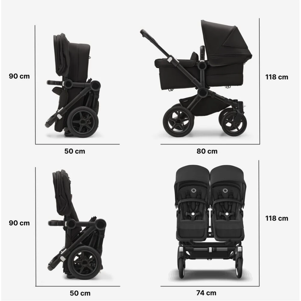 Bugaboo Donkey5 Twin коляска 2 в 1 Graphite/Grey Melange/Morning Pink - фото  10