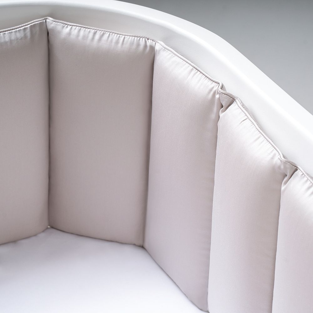 Perina защита для детской кроватки (фенс-бортик) "Sateen Collection" (жемчужно-серый) - фото  5