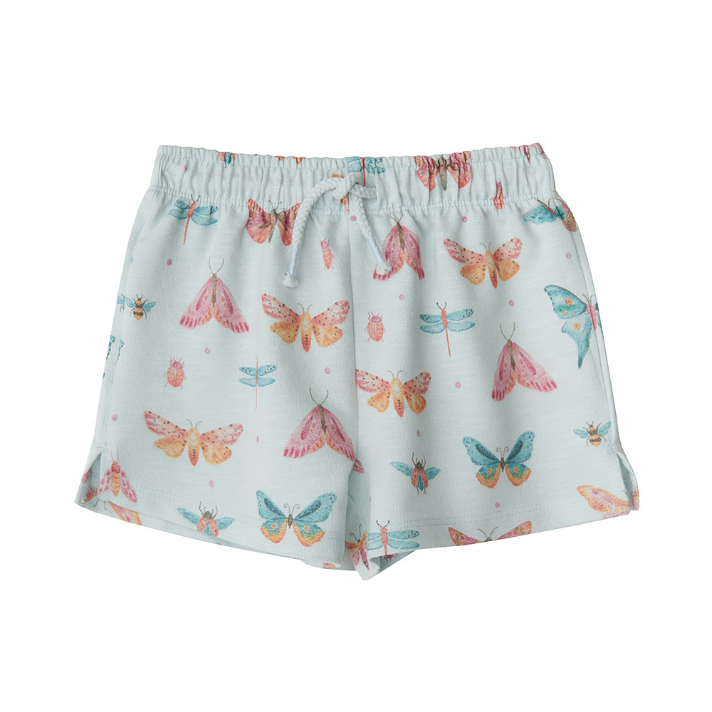 Babybu шорты BUTTERFLY 100% органический хлопок цвет голубой - фото  1