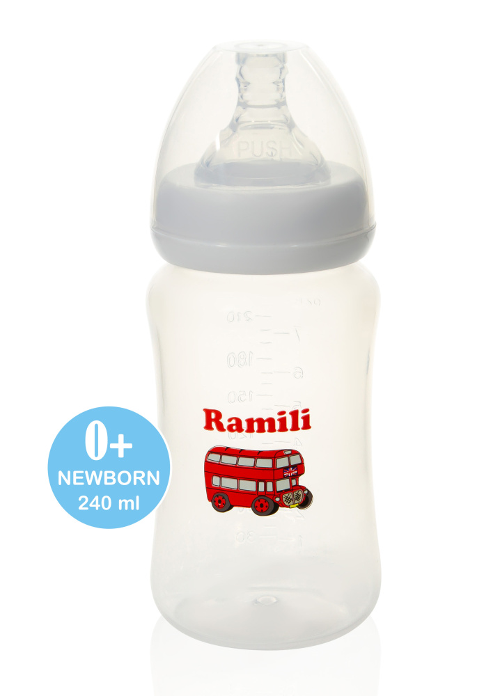 Ramili бутылочка 0+ противоколиковая 240 мл слабый поток