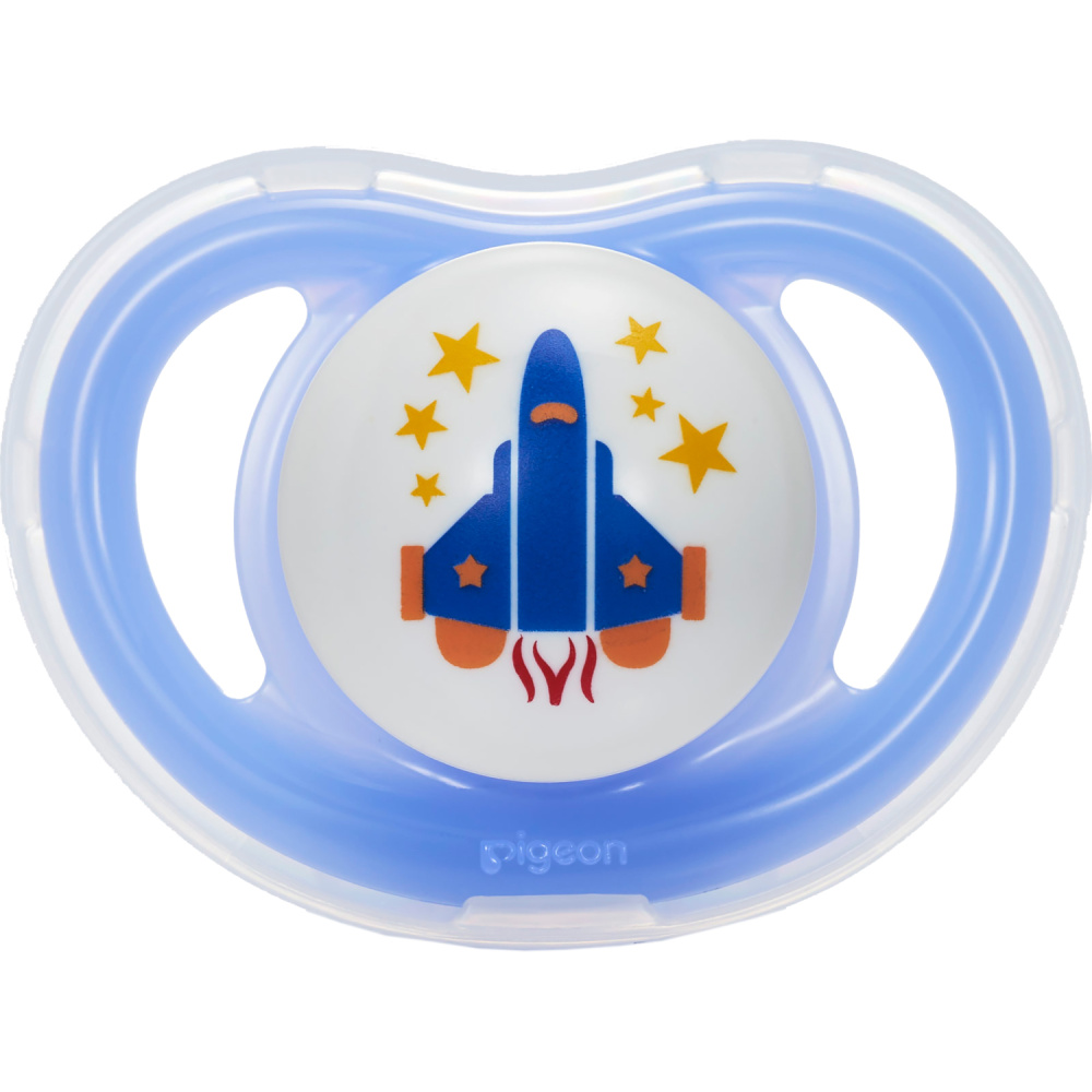 Pigeon пустышки MiniLight &quot;Ракета Слоники&quot; 6+ мес., 2 штуки - фото  2
