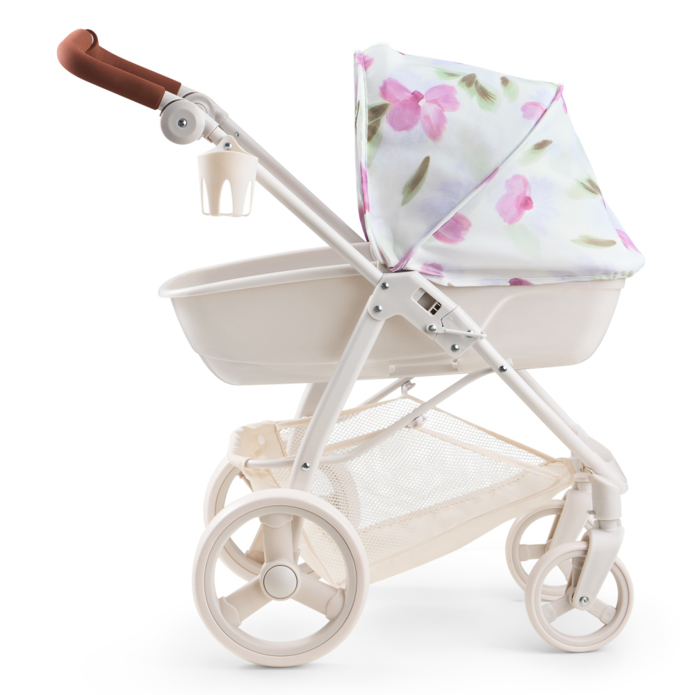 Happy Baby коляска для кукол Эшли (Ashley) сиреневые цветы / lilac flowers - фото  15