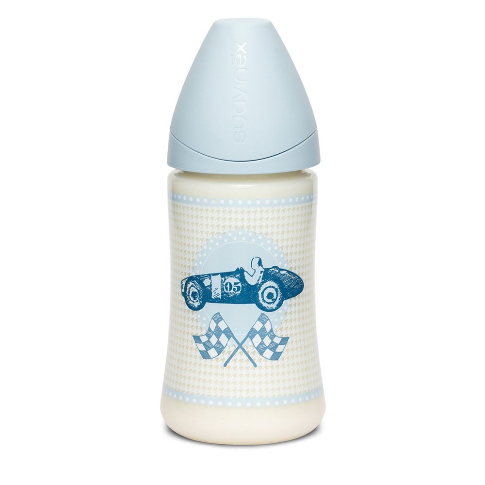 Suavinex набор из бутылочки 270 мл, пустышки и держателя TOY цвет голубой