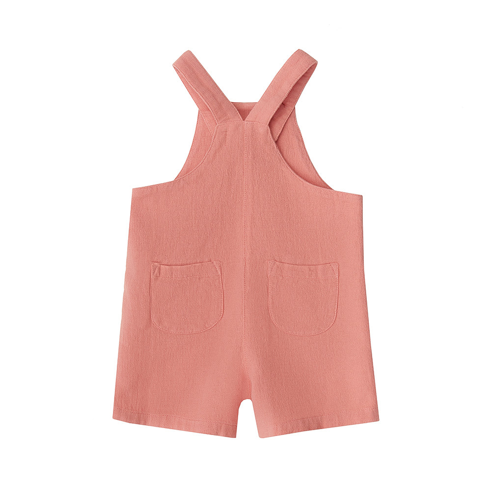 Babybu комбинезон на лямках PAPRIKA 100% органический хлопок цвет коралловый - фото  3