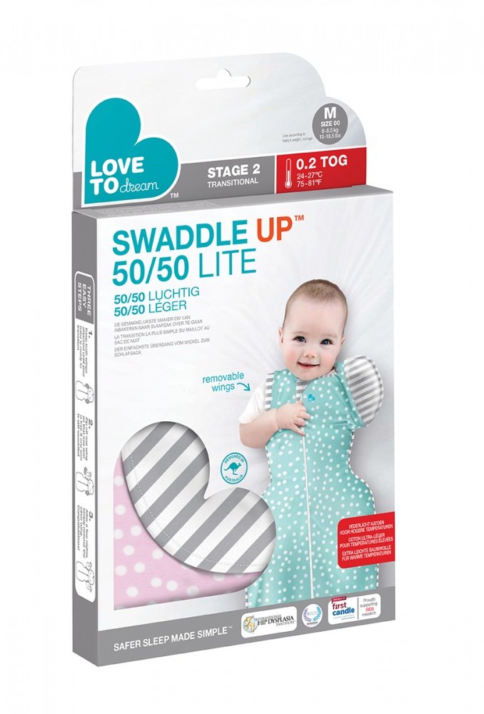 Love To Dream комбинезон спальный 50/50 Lite Swaddle Up розовый  - фото  4