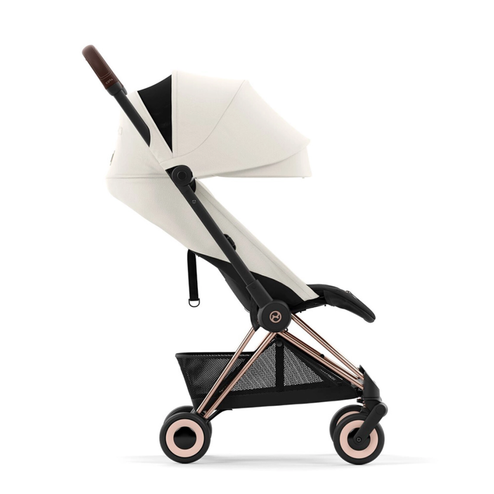 Cybex Коляска Coya Rosegold Off White с дождевиком и бампером - фото  5