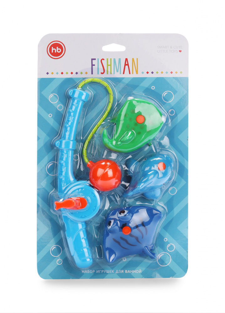 Happy Baby игрушки для ванной Fishman blue