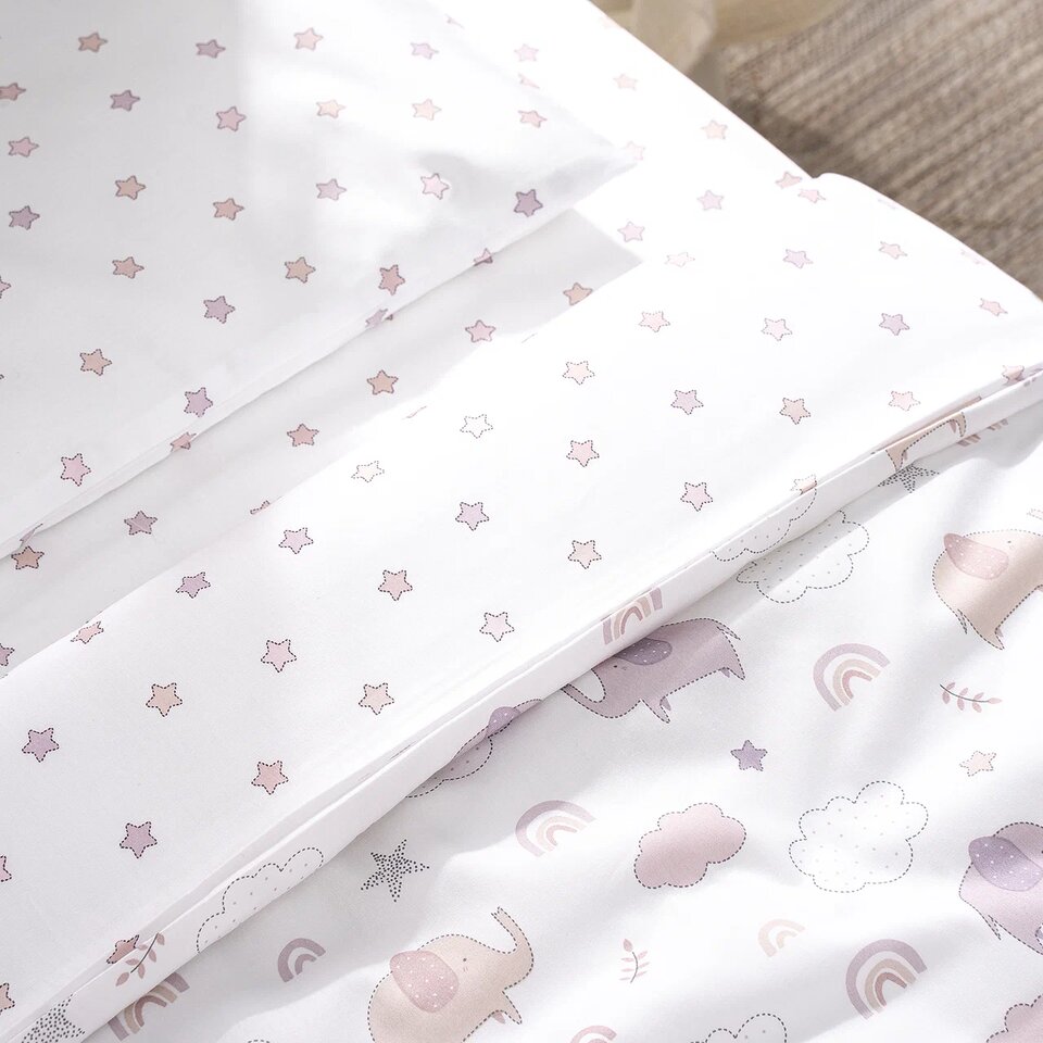 Perina комплект постельных принадлежностей для детей "Fancy" (лиловые слоники) 3 предмета