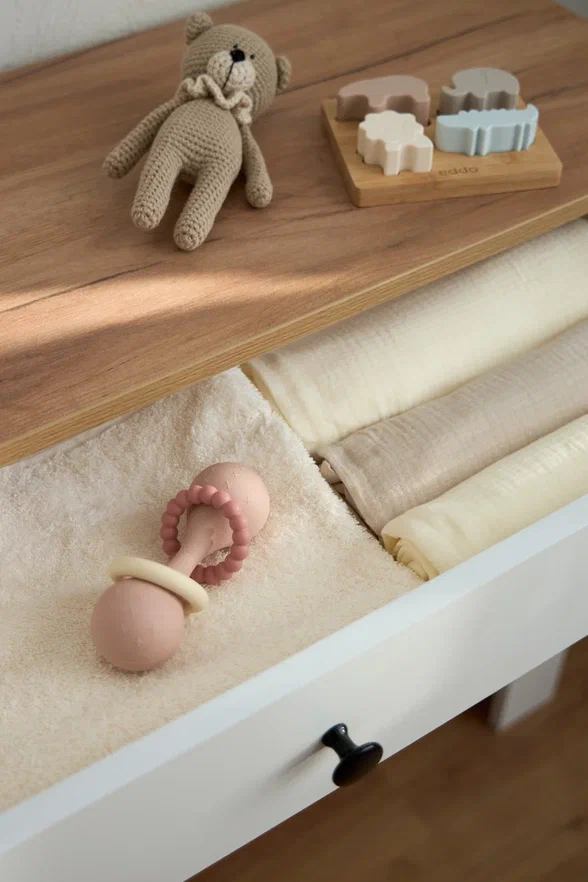 Edda погремушка - прорезыватель Гантеля, Пудра - фото  9