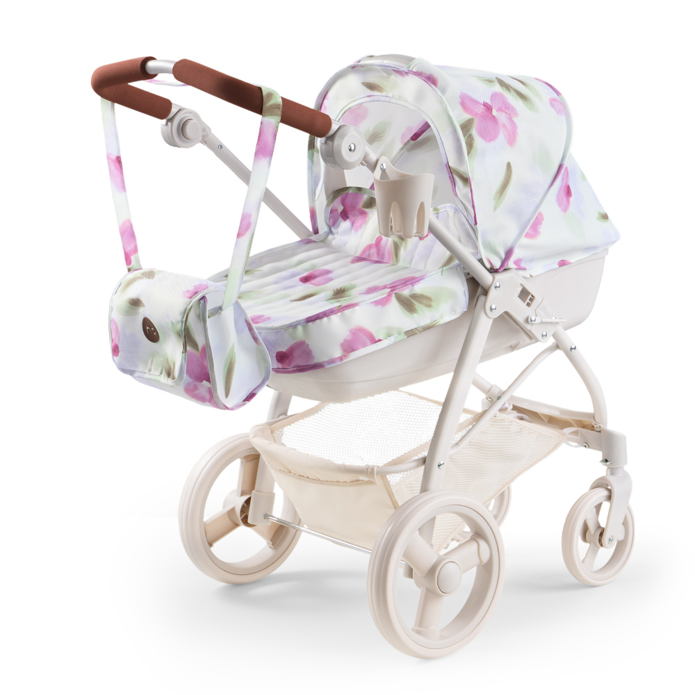 Happy Baby коляска для кукол Эшли (Ashley) сиреневые цветы / lilac flowers - фото  11