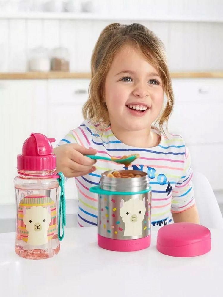 Skip Hop термос для еды 330 мл+вилочка, Лама - фото  3