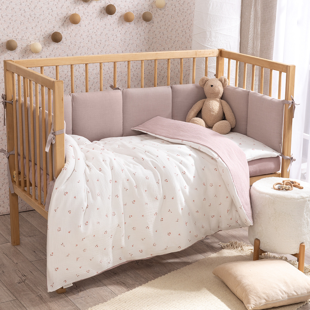 Perina комплект постельного белья Muslin Лето розовое/Мокко 3 предмета - фото  2