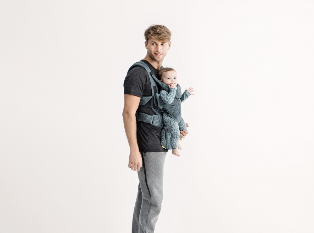 BabyBjorn рюкзак для переноски ребенка повышенной комфортности Move Mesh серо-зеленый