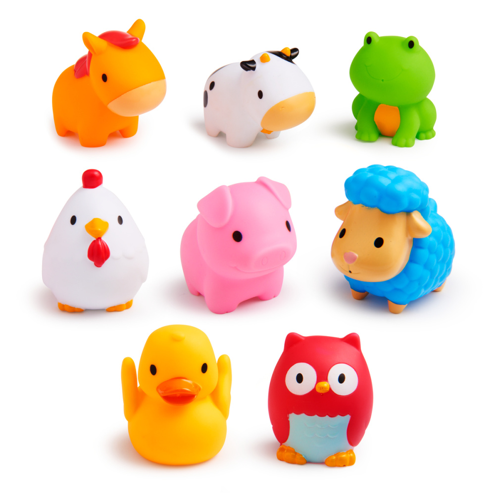 Munchkin игрушки для ванны брызгалки  Farm™ животные 8шт от 9 мес