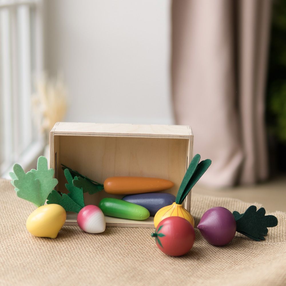Lukno набор игрушечных овощей в ящике