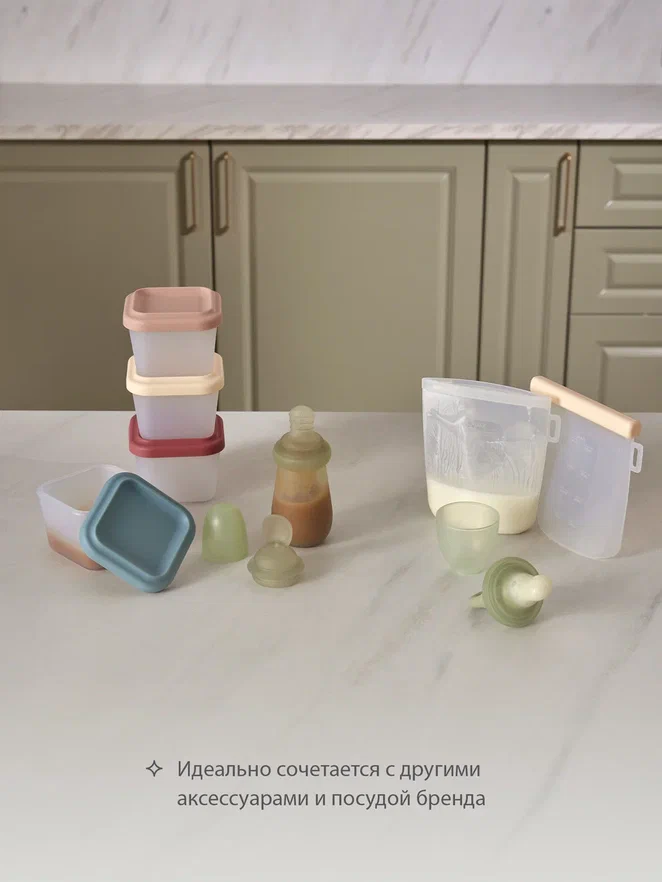 Edda ниблер 2 насадки силикон Шалфей - фото  12