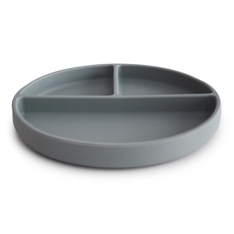 MUSHIE тарелка силиконовая, секционная на присоске Stone