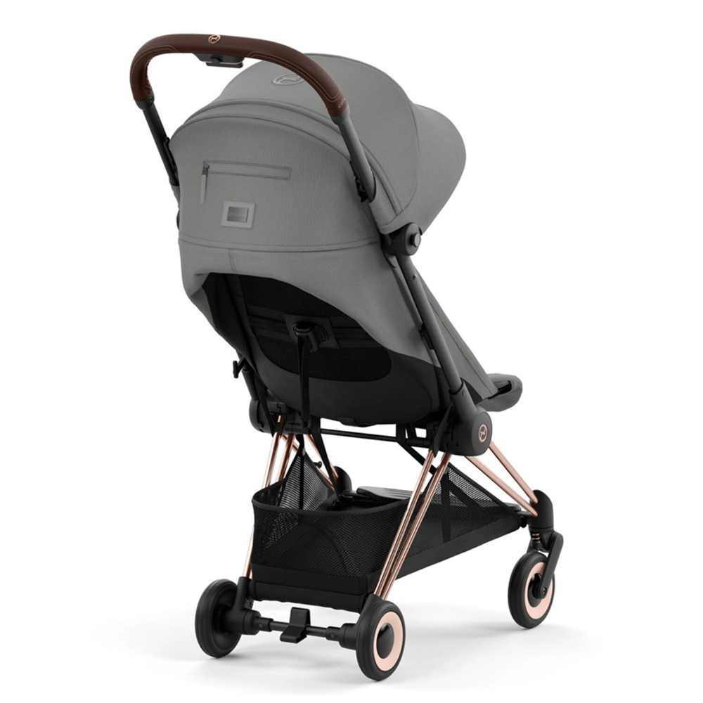 Cybex Коляска Coya Rosegold Mirage Grey с дождевиком и бампером - фото  8