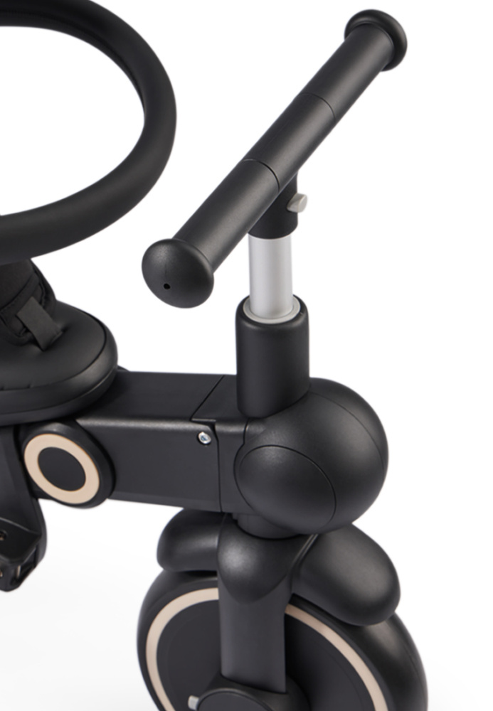 Happy Baby велосипед складной трёхколёсный Mercury Pro, black - фото  11