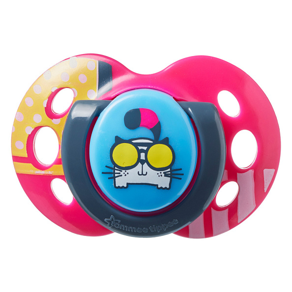 Tommee Tippee соска-пустышка силиконовая Fun Style для девочек, 18-36 мес., 2 шт. - фото  3