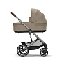 Cybex Коляска 2в1 Balios S Lux TPE Almond Beige в комплекте со спальным блоком Cot S и дождевиками - фото 2