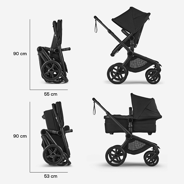 Bugaboo Fox5 Renew коляска 2 в 1 Black/ Heritage Black/ Desert Taupe  - фото  3