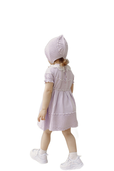 leoking платье с коротким рукавом цвет сиреневый - фото  3