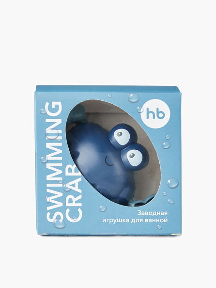Happy Baby игрушка для ванной заводная Swimming Crab blue - фото  4